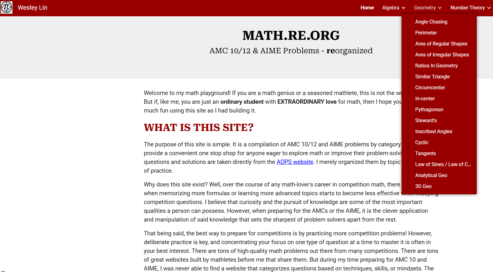 Screenshot preview of AMC 10 Reorganized